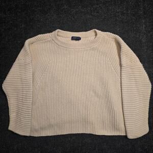 Vintage Polo Ralph Lauren cream cropped knitted sweater